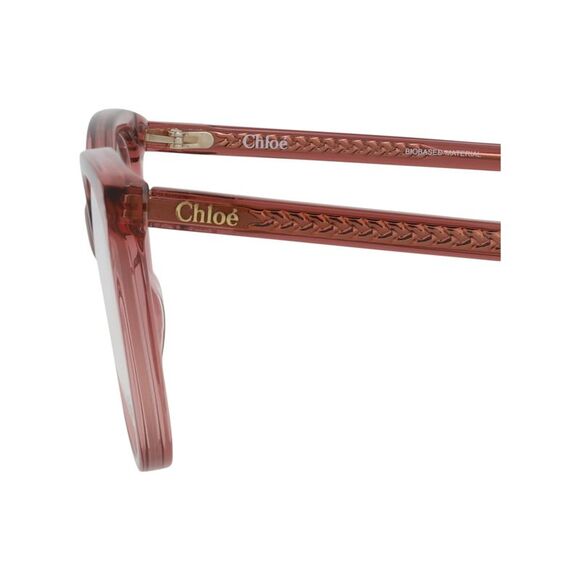 Chloé Square-Frame Bio Acetate Optical Frames Pink Womens - Picture 4 of 6